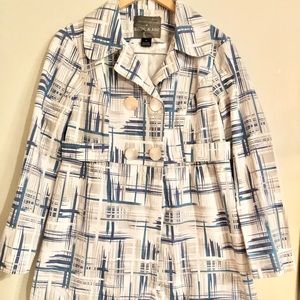 Mac & Jac Patterned Trench Jacket Size 10